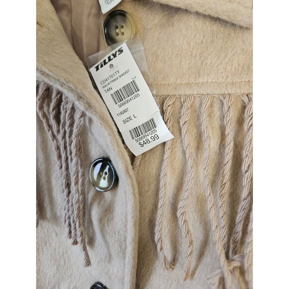 RSQ fringe jacket size large NWT - Picture 3 of 8